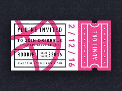 2x Dribbble Invites design dribbble flat graphic icon invite type typography vintage