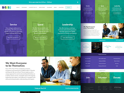 The 519 Landing Page agency design flat grid landing lgbt responsive type ui ux web website