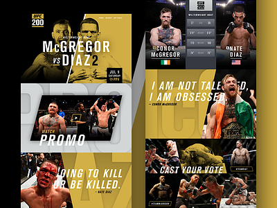 UFC 200 – McGregor vs Diaz 2 Promo Site