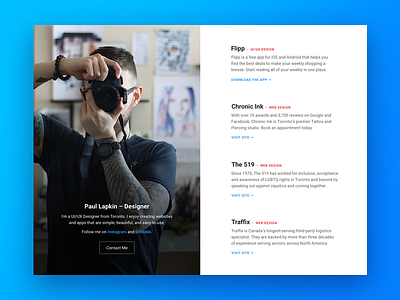 Portfolio 3.0 designer grid minimal personal photography portfolio profile typography ui ux web website