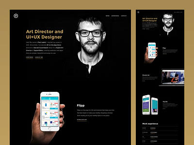 Portfolio 4.0 branding dark gold grid modern personal photography portfolio typography ui ux website