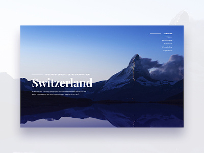 The Matterhorn alps clean design editorial minimal mountains photography swiss type typography ui web