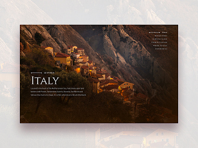 The Boot clean design editorial italy minimal photography roman serif type typography ui web