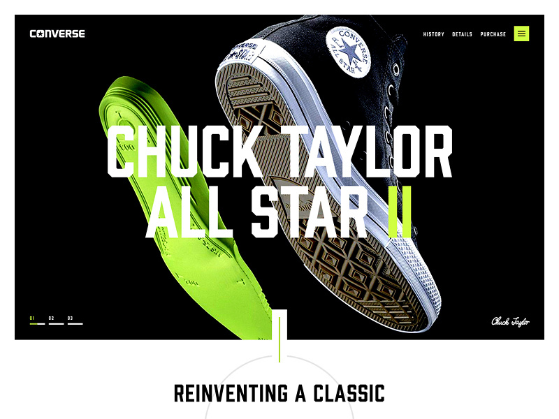 All Star II Teaser type simple concept typography design site web design website web ui landing converse