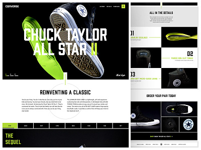 All Star II Landing art direction concept converse design green landing type typography ui web web design website