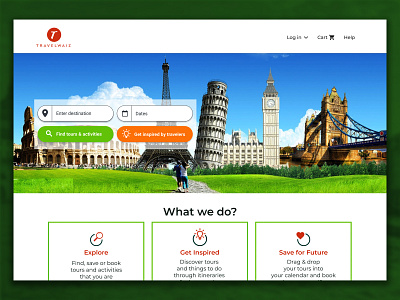 travelwaiz / website design branding flat design logo ui ux web web design website design