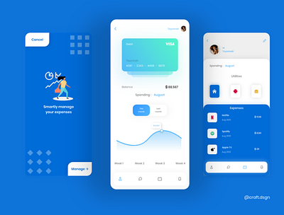 Mobile managing expenses UI concept app appdesign design dribbble mobile app design ui uidesign uiux ux ux design