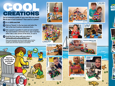 LEGO® Life Magazine branding design graphic design indesign magazine magazine design page design page layout photoshop press ready production toys