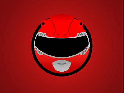 Red Ranger Minimal Web Sticker
