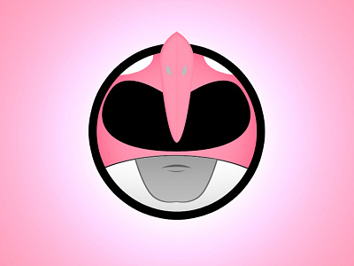 Pink Ranger Minimal Web Sticker