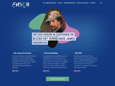 Ensor website animation ensor hero james ensor museum sea webdesign website