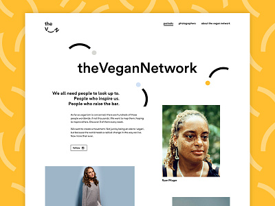 Vegan Network homepage network photography showcase vegan