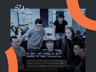 Seth & Dunn clean landing page ui ux website