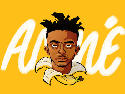 Amine - Caroline amine banana caroline cartoon colour hip hiphop hop illustration procreate rap yellow