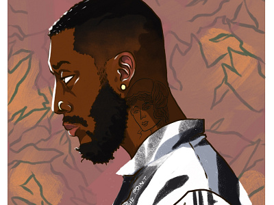 Goldlink cartoon colour dc gold link goldlink hiphop illustration music pattern procreate usa