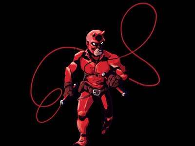 DD cable colour combat comicbook comicbooks daredevil dark design fighting illustraion marvel matt murdock procreate red