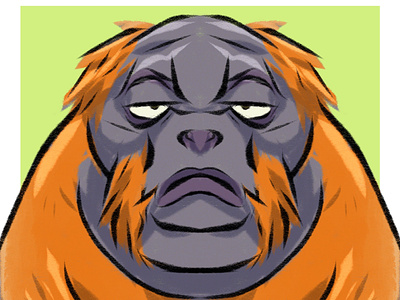 OGAIA animal anime cartoon cartoons characterdesign colour comicbook design hair horror illustration mood moody nature orange orangutan primate procreate
