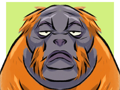 OGAIA animal anime cartoon cartoons characterdesign colour comicbook design hair horror illustration mood moody nature orange orangutan primate procreate