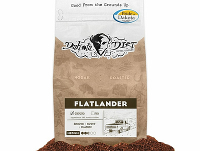 Dakota Dirt Packaging art branding design illustration logo