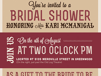 Bridal Shower Invitation bridal shower invite bride invitation typography
