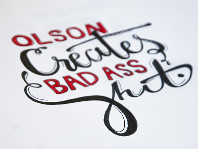 Hand lettering Practice drawing hand lettering handlettering olsoncreates red typography