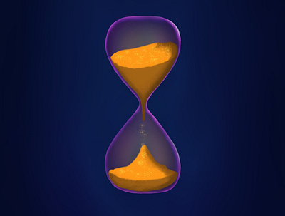 Hourglass art draw drawing glow glowing hourglass illustration light procreate procreate art sand