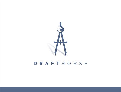DraftHorse branding design icon logo typography vector