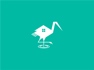 Stork + Real Estate branding design graphic design icon illustration logo typography vector