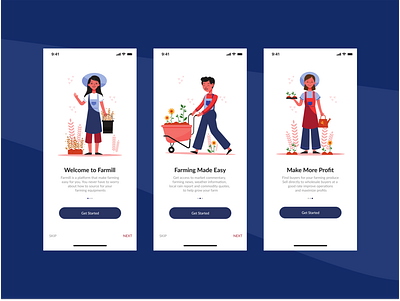 Farmer Onboarding design illustration onboarding screen product product design ui uiux ux