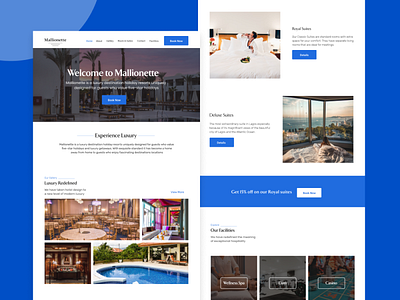 Hotel - Home Page design hotel product product design ui uiux ux website design