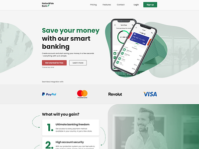 Bank Landing Page