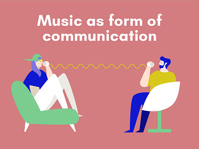 The creative process in music: Music as form of communication 2d character design client communication creative illustration music music engineer process talking