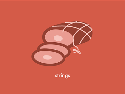 Food Health & Safety | Strings 2d food illustration kitchen meat slice strings vector