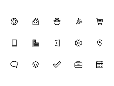 Simple Icons black icon icons line linear simple