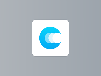 Letter C blue brand design letter logo p