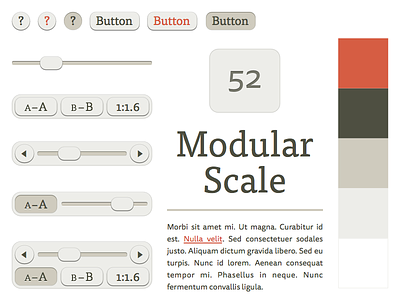 Modular Scale button mobile mockup modular scale typography ui user interface web