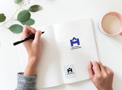 Alpha Housing Logo Design branding design flat illustration logo minimal typography ui user experience vector