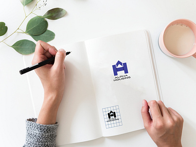 Alpha Housing Logo Design