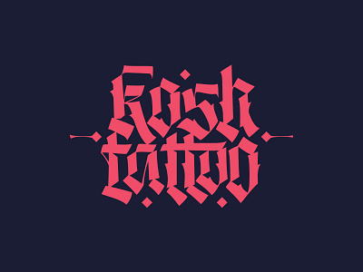 Kosh Tattoo branding design lettering logo minimal type typogaphy typography