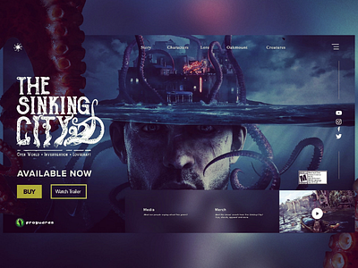 The Sinking City adobe design game inspiration user interface product design ui ux web