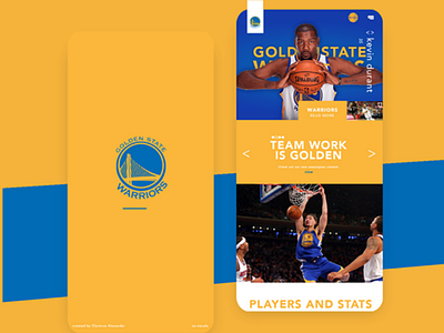 Golden State mobile design basketball golden golden state kevin durant mobile design nba ui warriors