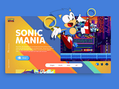 Sonic Mania Web Design