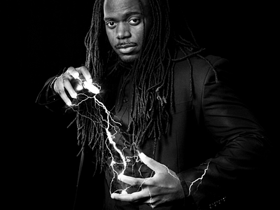 Power of lighting bolt design dreads electric graphic graphicdesign lightning photoshop portrait smooth superpowers