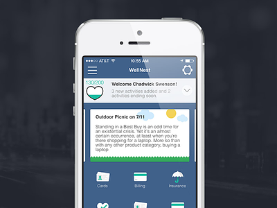 HTML5 iOS7 Wellness Application Prototype