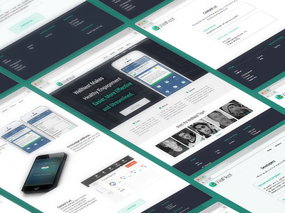 WellNest Website app blue css design flat html javascript mobile product ui ux website