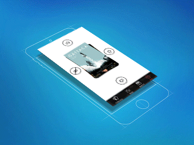 Movie Lover App for iOS GIF ios gif animation app movies tabs interaction swipe apple design