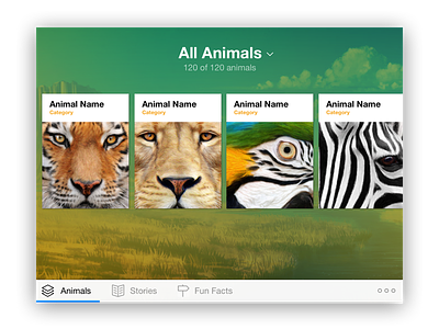 Animal Educational iPad App animal apple education ios ipad landscape list tabs