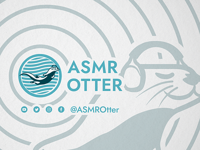 ASMROtter | Logo & Identity for ASMR Channel animal asmr branding channel chill logo logo design logotype otter relax waves youtube