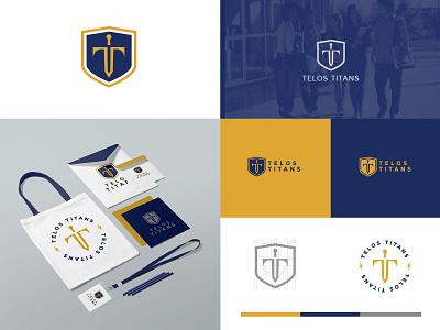 TELOS graphic design illustration letter t logo design monogram rebrand rebranding redesigned redesigned concept school brand school logo sword telos vector