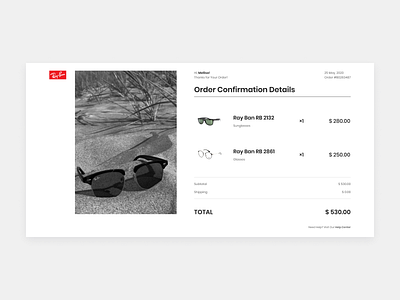 Email Receipt by Teilah Baron on Dribbble